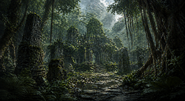 Ancient ruins hidden inside a mysterious island jungle